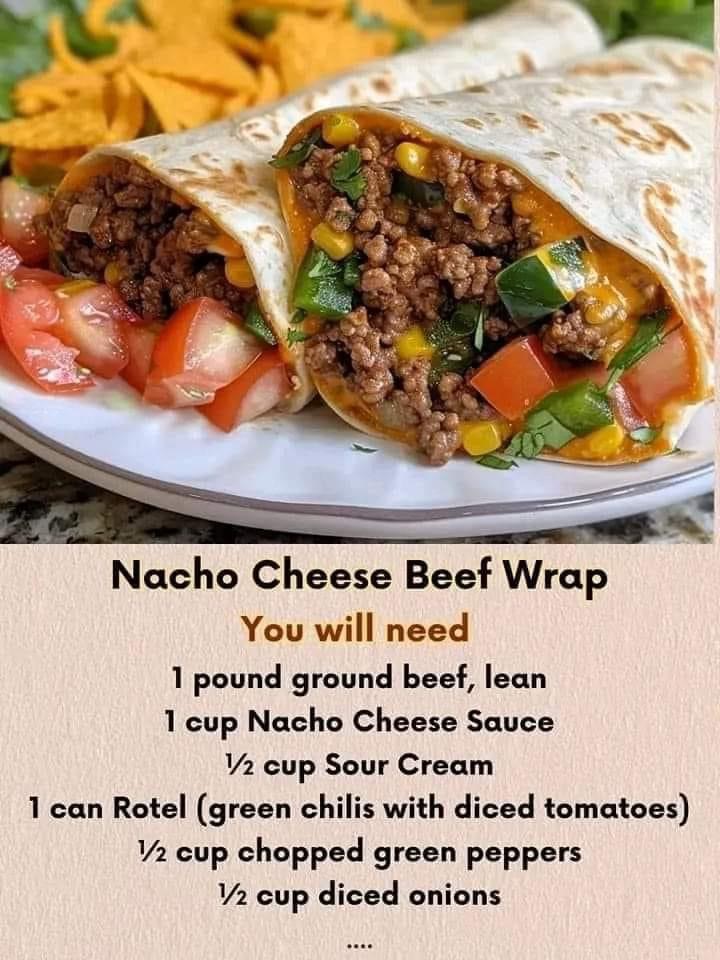 Nacho Cheese Beef Wrap My Blog